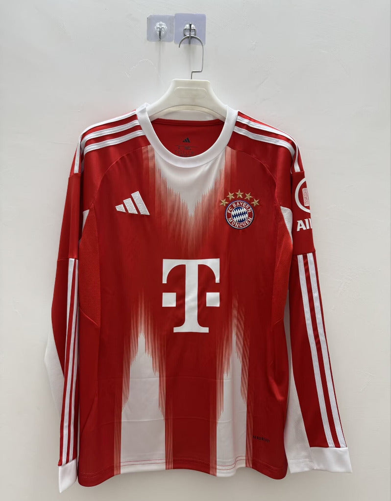 FC Bayern Munich 25/26 Red Home Long Sleeve Jersey