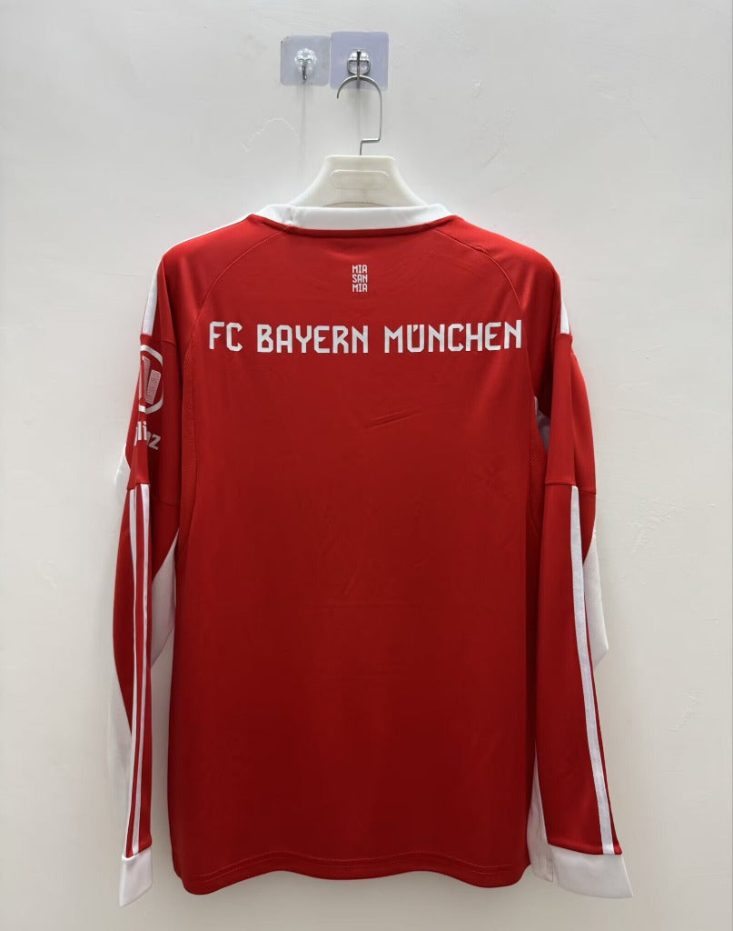 FC Bayern Munich 25/26 Red Home Long Sleeve Jersey