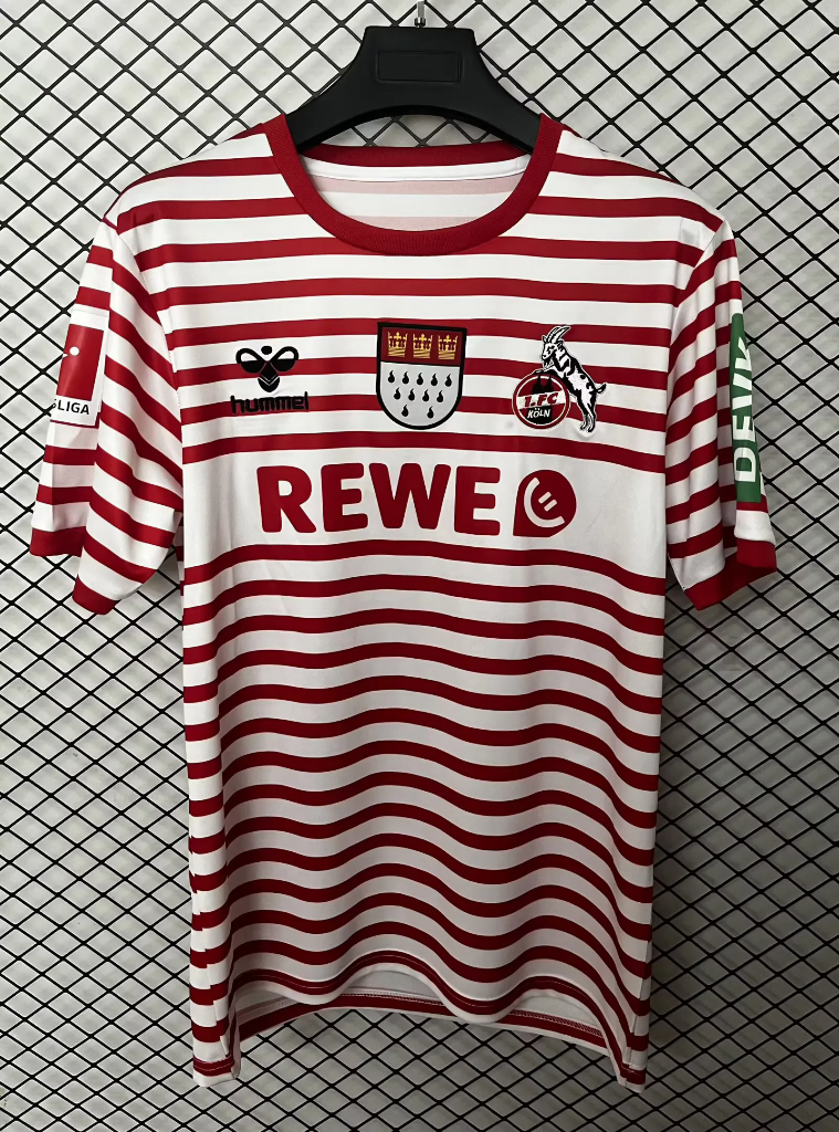 1. FC Köln 25/26 Red/White Stripes Special Edition Jersey
