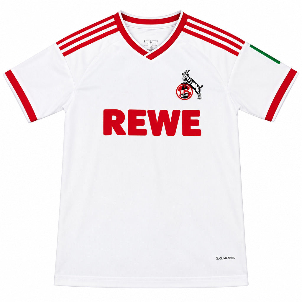 FC Köln 26/27 White/Red Three Stripes Home Jersey