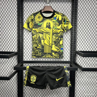Kids Brazil Christ The Redeemer Yellow Concept Jersey - Concept Kits