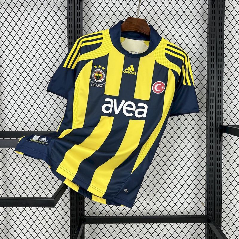 Fernebahce 2007/08 Retro Blue/Yellow Home Jersey