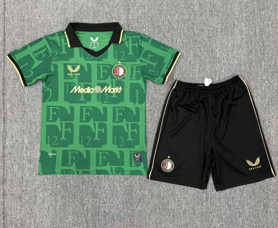 Feyenoord 25/26 Green 4rd Kids Jersey Set