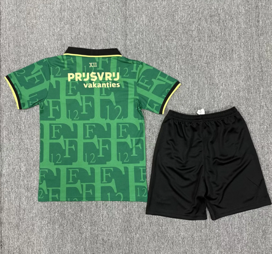 Feyenoord 25/26 Green 4rd Kids Jersey Set