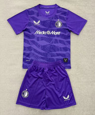 Feyenoord 25/26 Purple Goalkeeper Kids Jersey Set