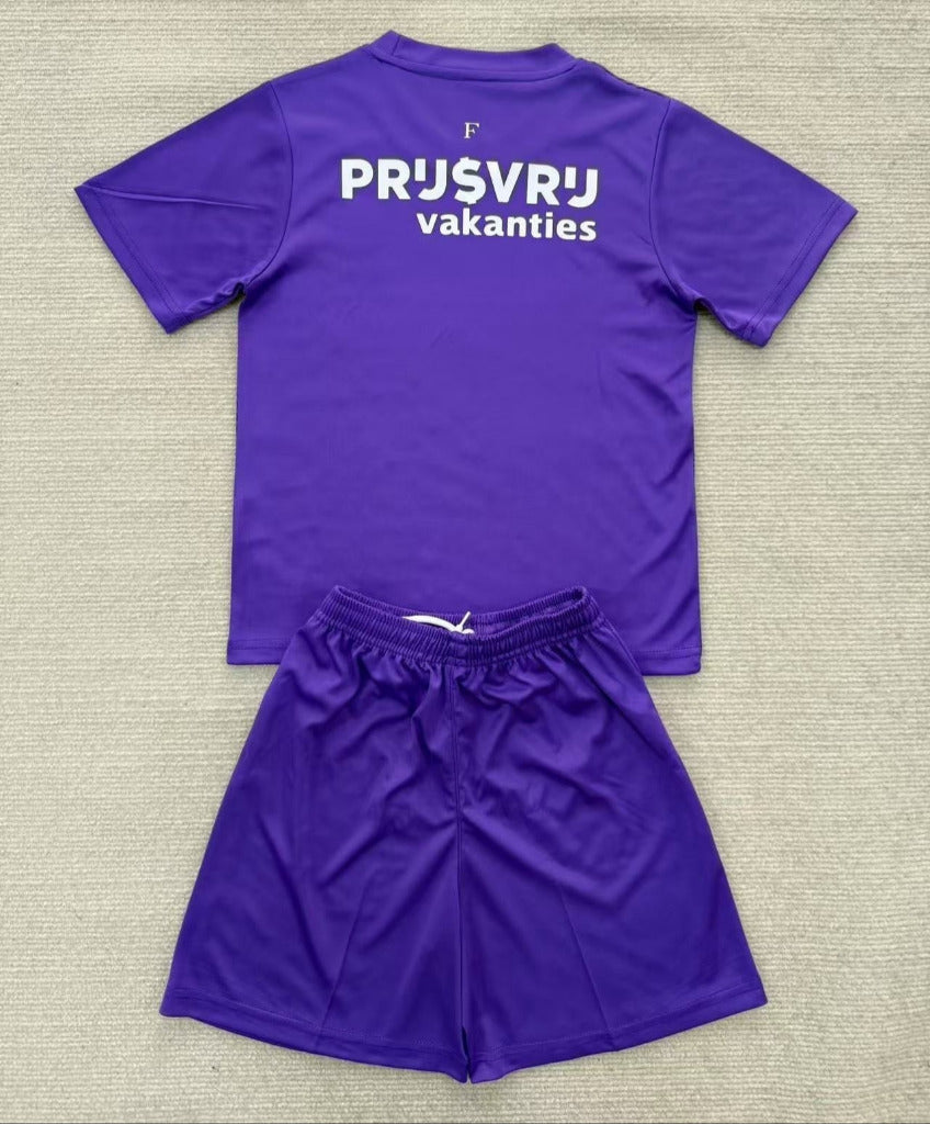 Feyenoord 25/26 Purple Goalkeeper Kids Jersey Set