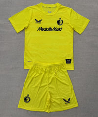 Feyenoord 25/26 Yellow Goalkeeper Kids Jersey Set
