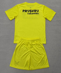 Feyenoord 25/26 Yellow Goalkeeper Kids Jersey Set