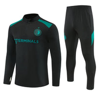 Feyenoord 26/27 Black and Green Training Tracksuit Set