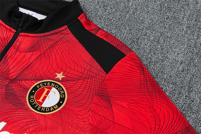 Feyenoord 26/27 Black and Red Camouflage Training Tracksuit Set