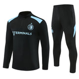 Feyenoord 26/27 Black with Light Blue Training Tracksuit Set