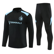 Feyenoord 26/27 Black with Light Blue Training Tracksuit Set