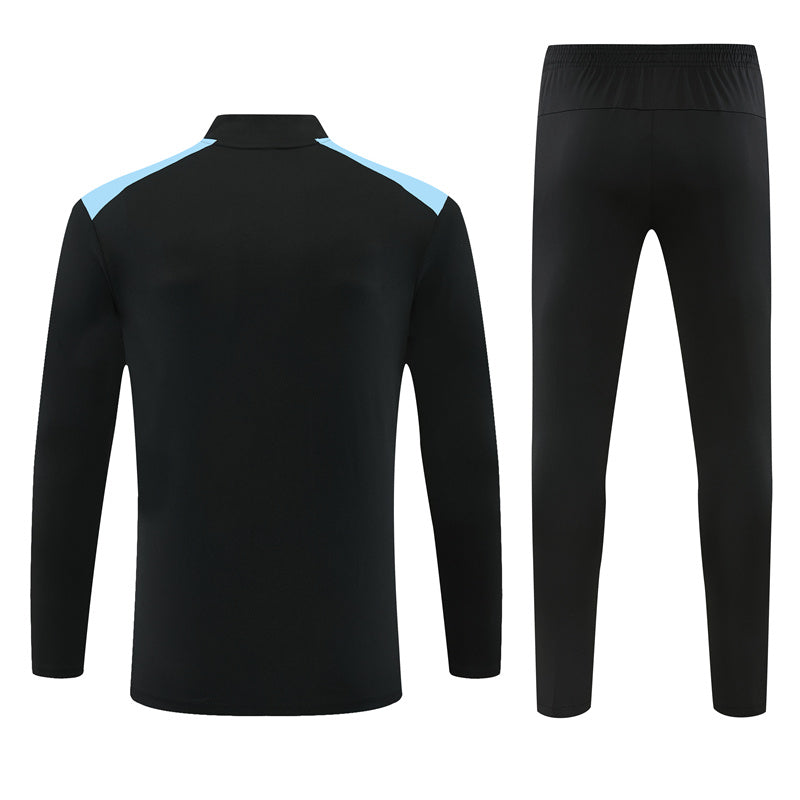Feyenoord 26/27 Black with Light Blue Training Tracksuit Set