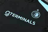 Feyenoord 26/27 Black with Light Blue Training Tracksuit Set