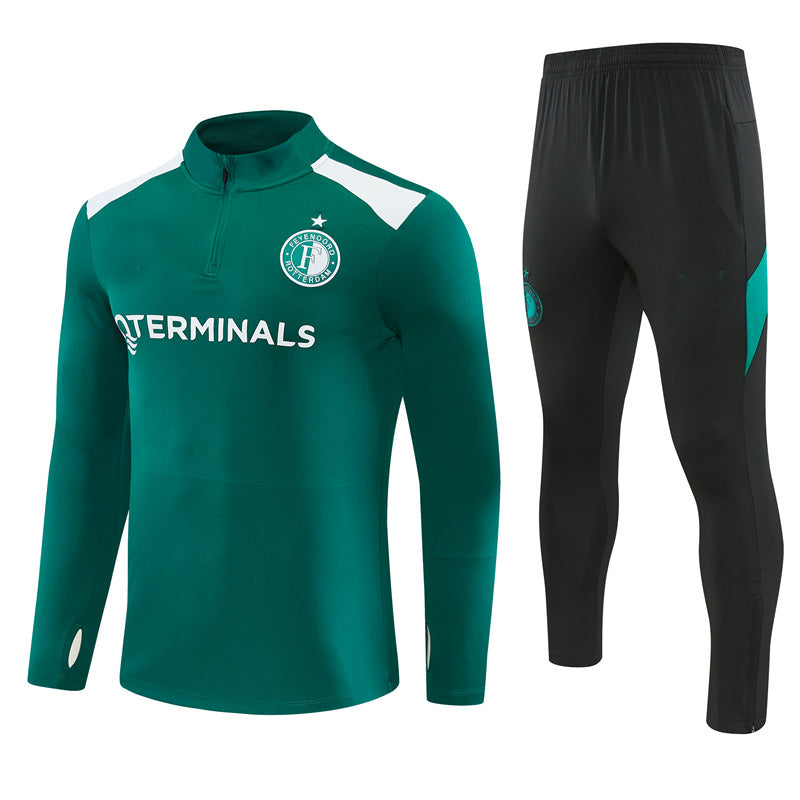 Feyenoord 26/27 Green/White/Black Training Tracksuit Set