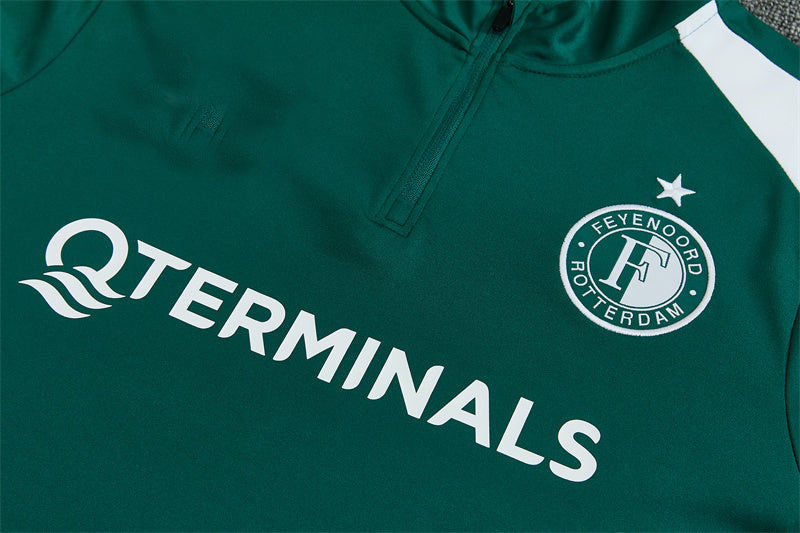 Feyenoord 26/27 Green/White/Black Training Tracksuit Set
