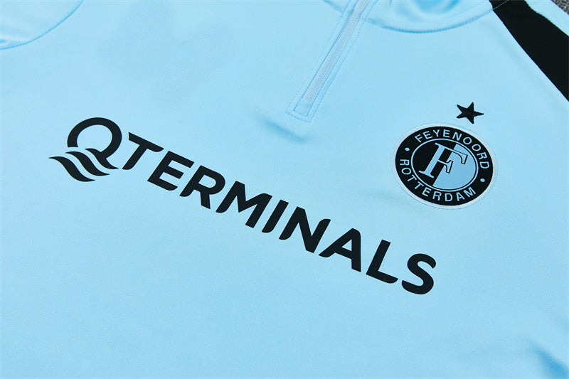 Feyenoord 26/27 Light Blue/Black Training Tracksuit Set