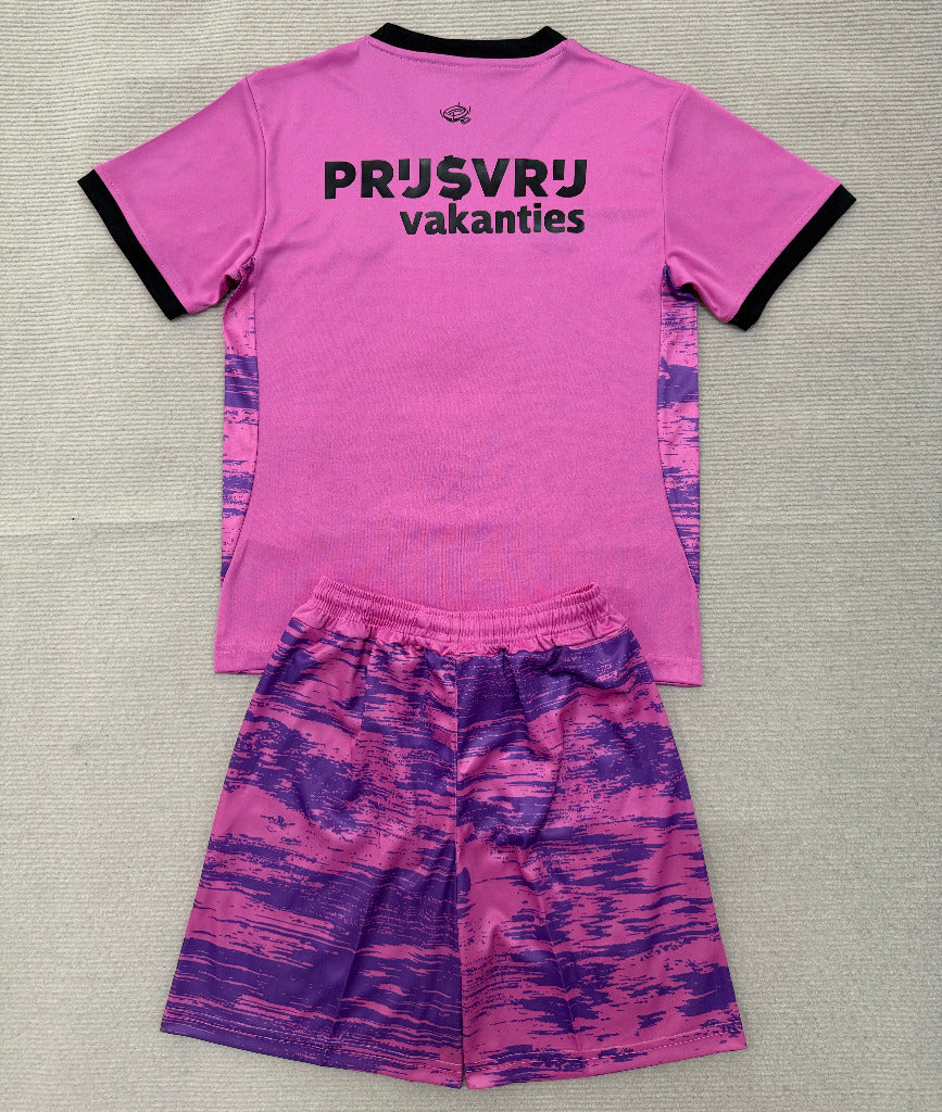 Feyenoord 26/27 Pink/Black Goalkeeper Kids Jersey Set