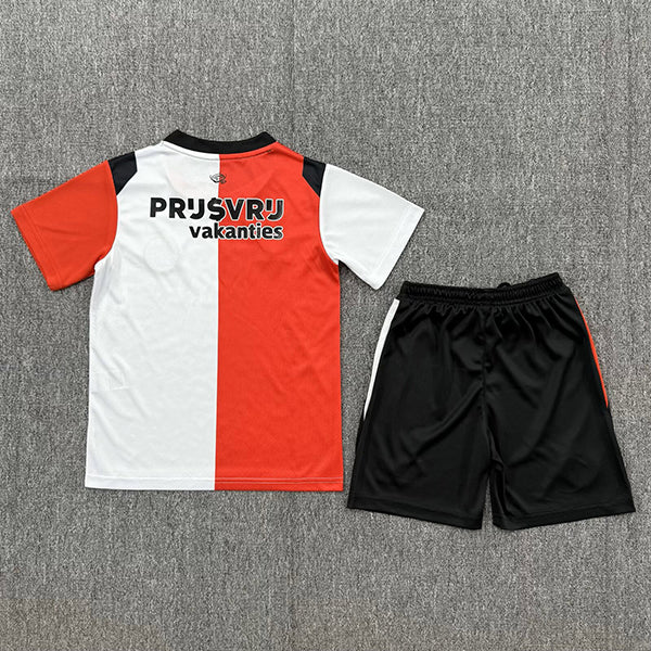 Feyenoord 26/27 Red/White/Black Home Kids Jersey Set