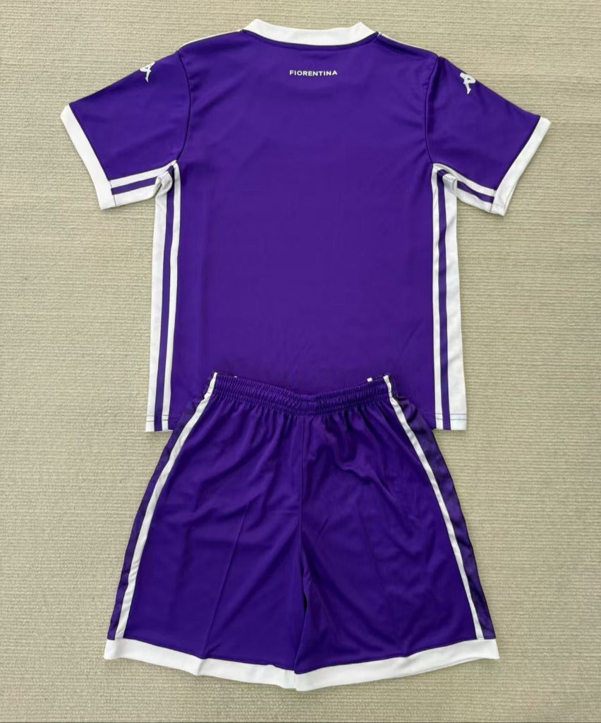 Fiorentina 25/26 Blue/White Home Kids Jersey Set