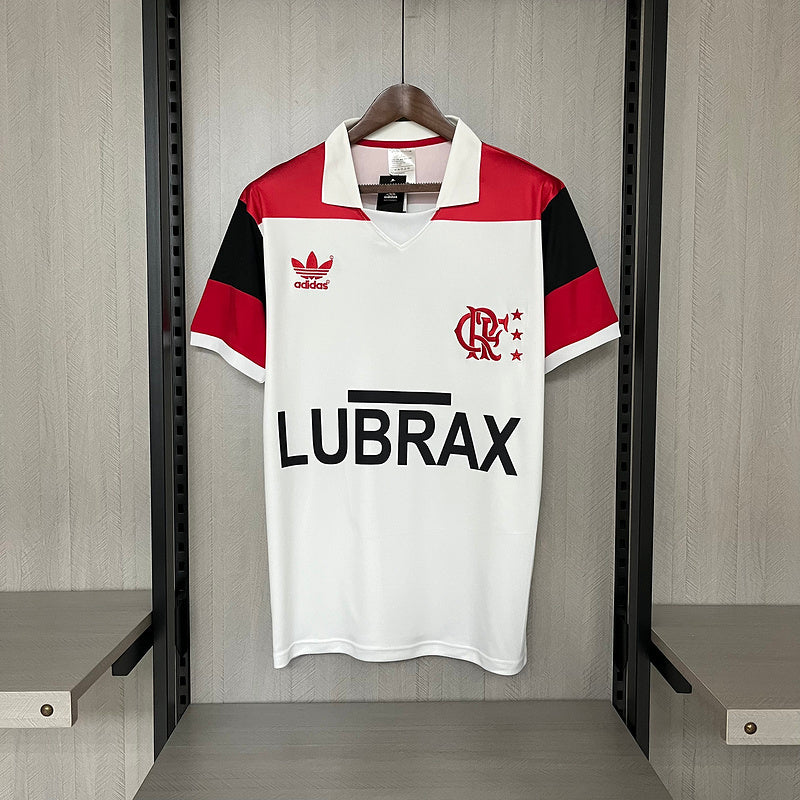 Flamengo 1986 Vintage Retro White/Red Away Jersey