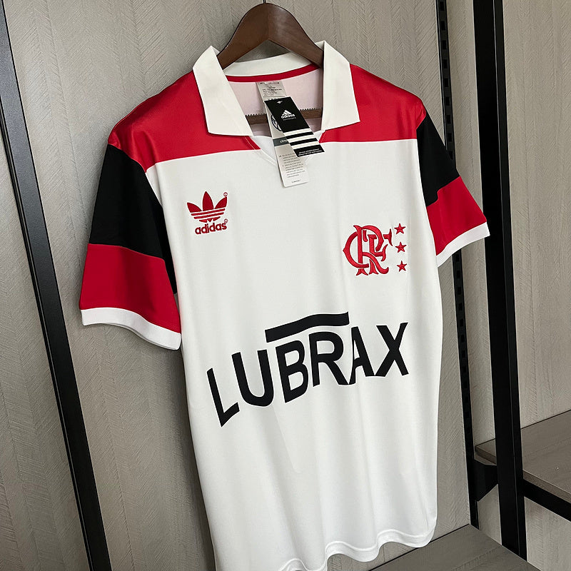 Flamengo 1986 Vintage Retro White/Red Away Jersey