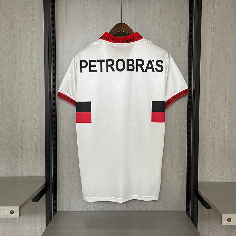 Flamengo 1994 Retro White/Red Away Jersey