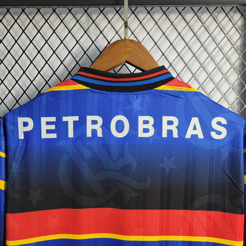 Flamengo 1995 Retro Blue Two Away Jersey