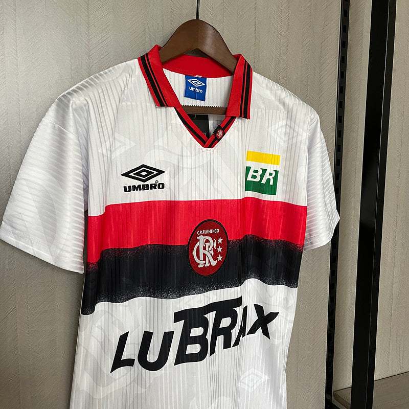 Flamengo 1997 Retro White/Red/Black Away Jersey