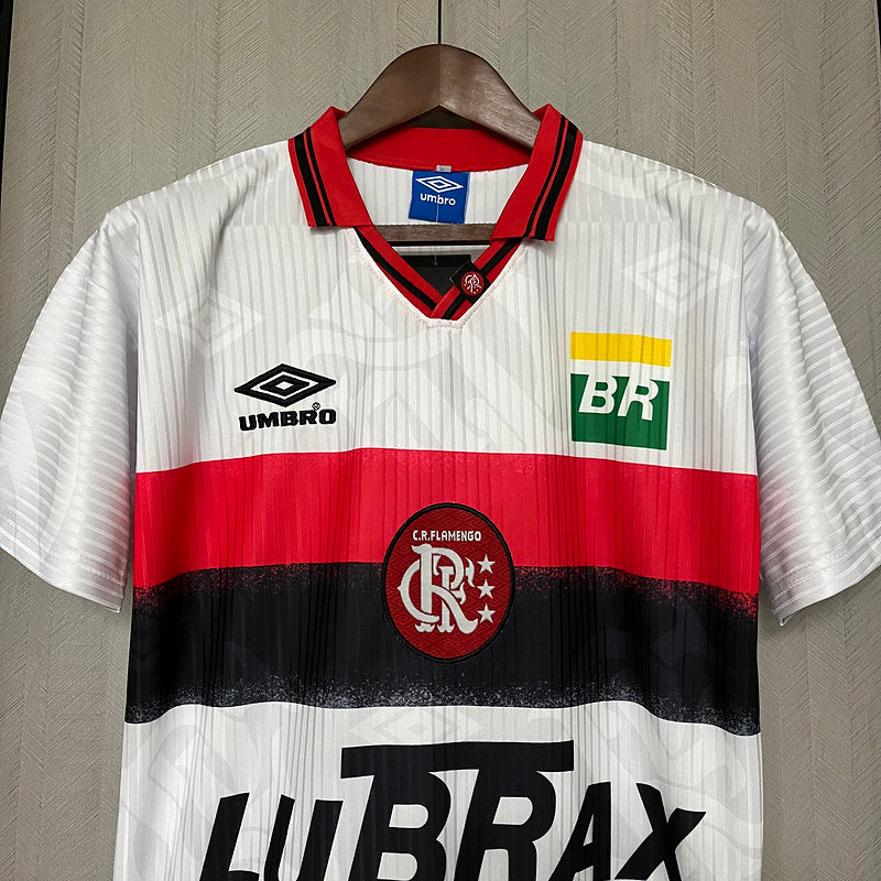 Flamengo 1997 Retro White/Red/Black Away Jersey
