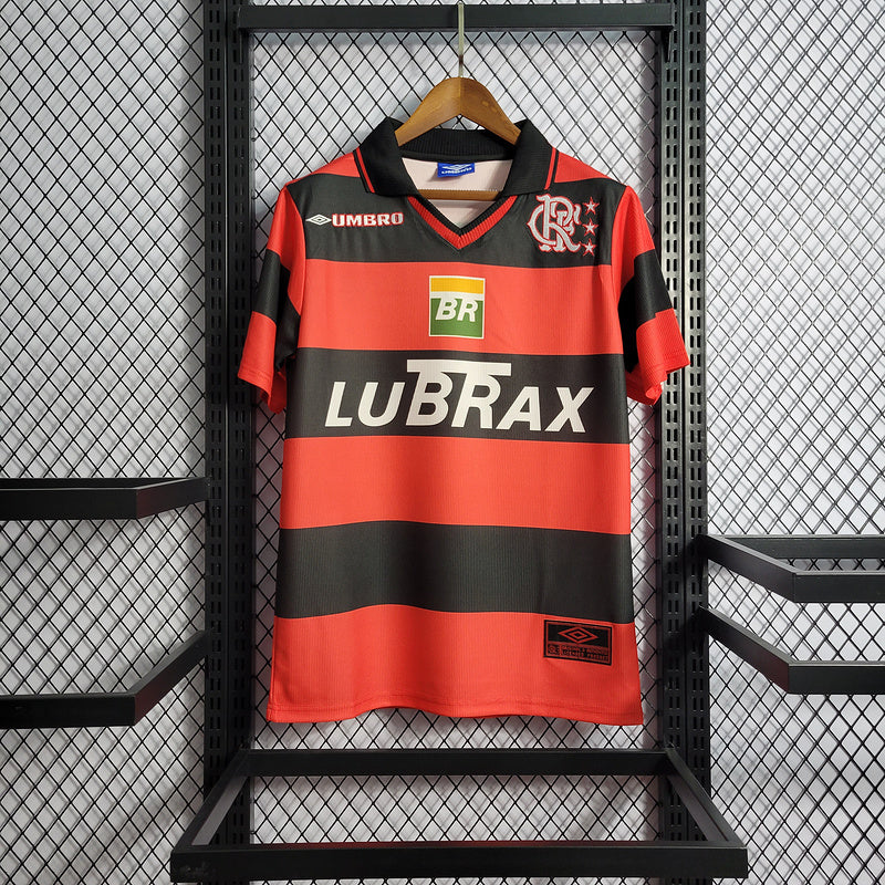 Flamengo 1999 Retro Orange/Black Home Jersey