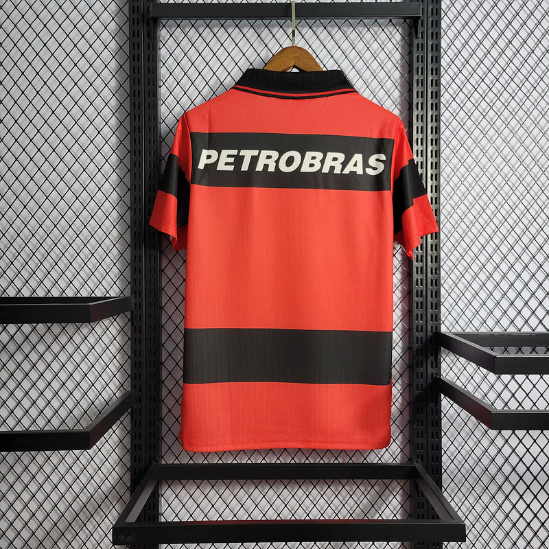 Flamengo 1999 Retro Orange/Black Home Jersey