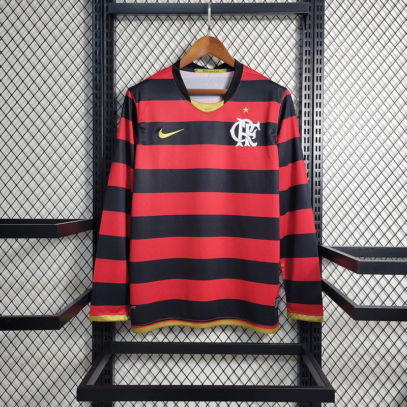 Flamengo 2009 Retro Version Home Long Sleeve Jersey