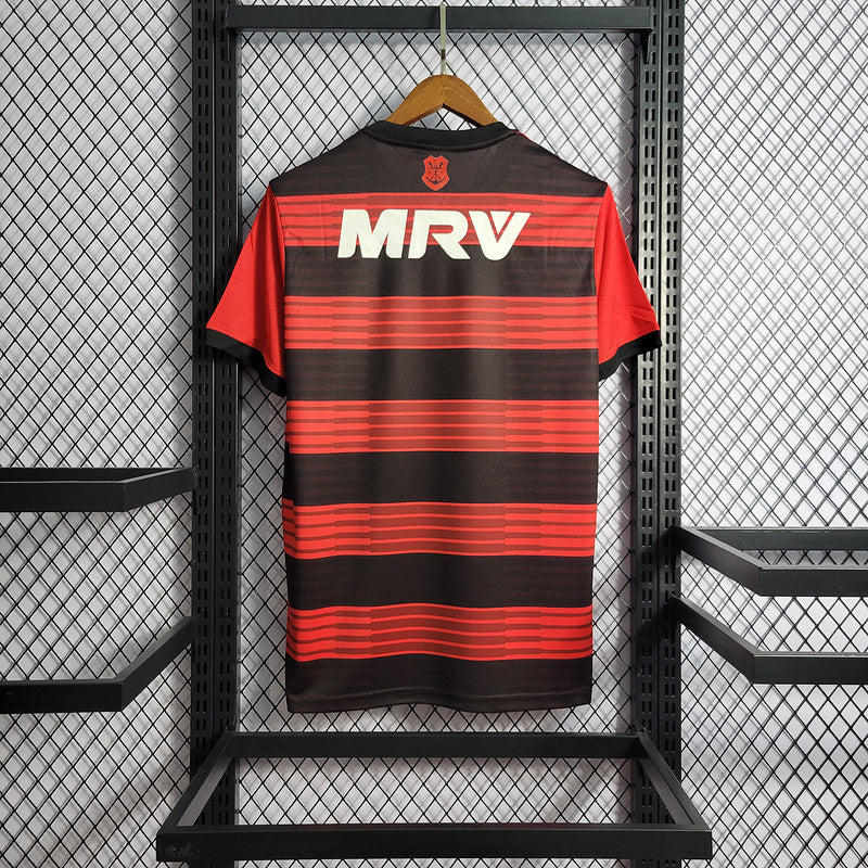Flamengo 2018/19 Retro Red/Black Stripe Home Jersey