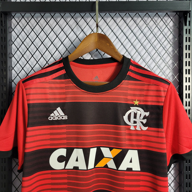 Flamengo 2018/19 Retro Red/Black Stripe Home Jersey