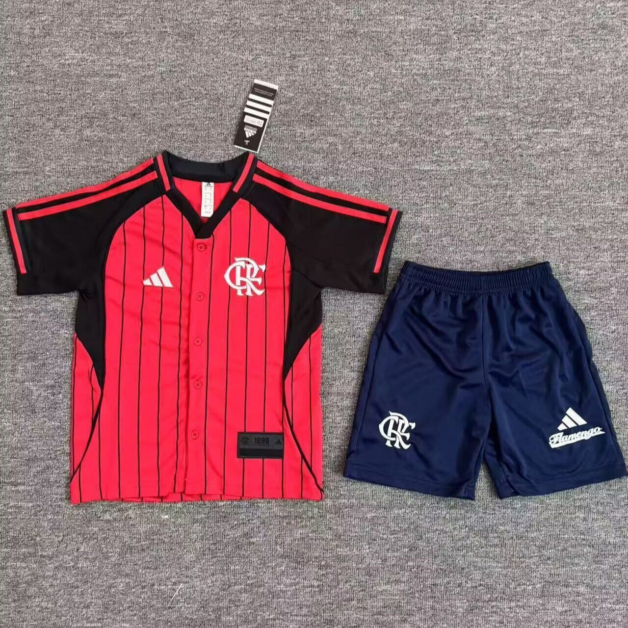 Flamengo 25/26 Red Baseball Kids Jersey Set