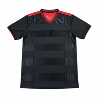 Flamengo 26/27 Black/Dark Gray Striped/Red Trim Jersey