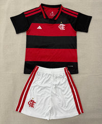 Flamengo 26/27 Black/Red Home Kids Jersey Set