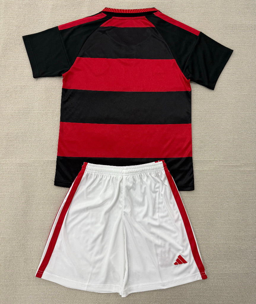 Flamengo 26/27 Black/Red Home Kids Jersey Set
