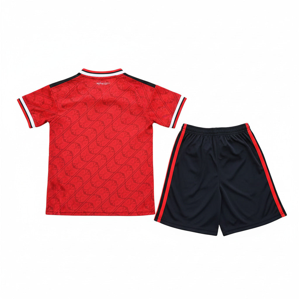 Flamengo 26/27 Red Stripes/White Third Kids Jersey Set
