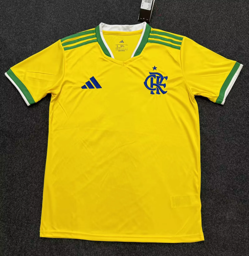 Flamengo 26/27 Yellow/Blue Green Stripes Training Jersey