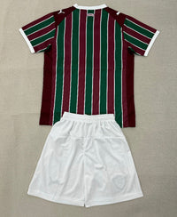 Fluminense 26/27 Green/Maroon Stripes Home Kids Jersey Set