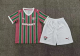 Fluminense 26/27 Green/Red Stripes Home Kids Jersey Set