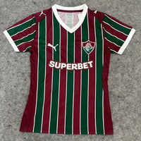 Fluminense 26/27 Green/Red Stripes Home Woman Jersey