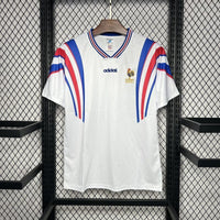 France 1996 Vintage Retro White Away Jersey