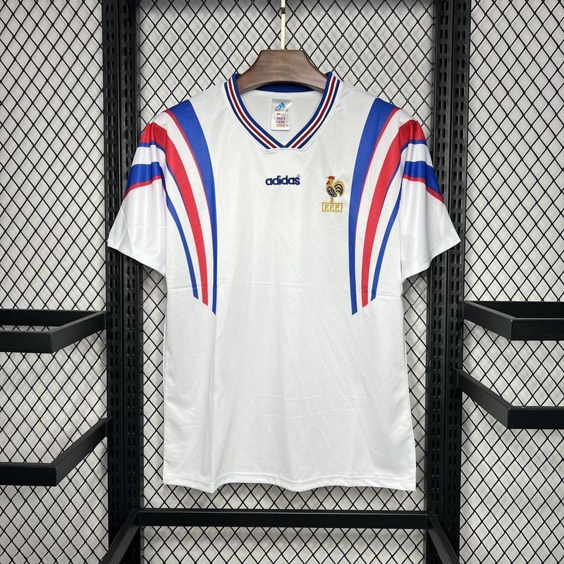 France 1996 Vintage Retro White Away Jersey
