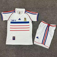France 1998 Vintage Retro Away Kids Jersey Set