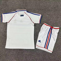 France 1998 Vintage Retro Away Kids Jersey Set