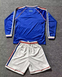 France 1998 Vintage Retro Home Kids Jersey Set