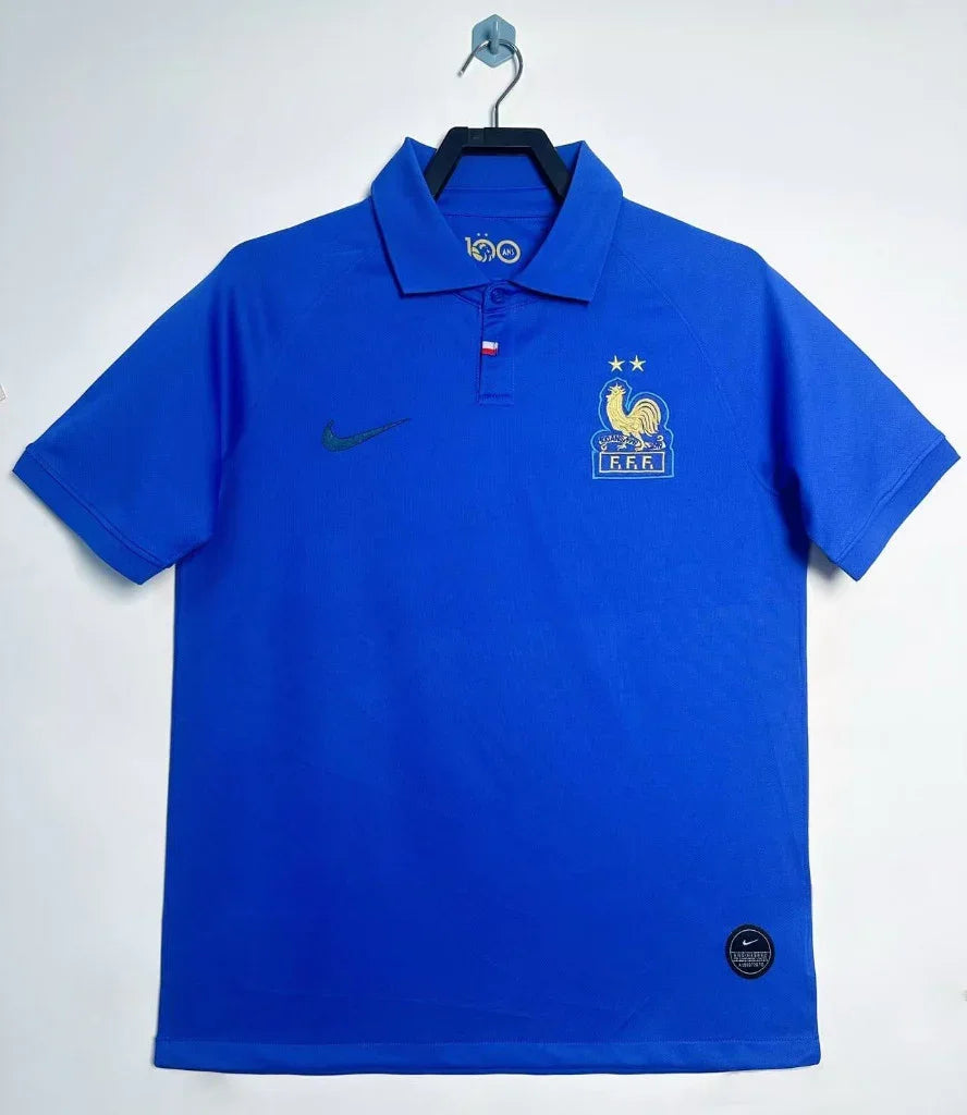 France 2019/20 Retro 100th Anniversary Blue T-Shirt